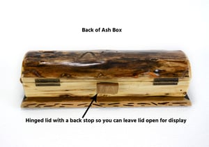 Image of Handmade Ash log wood Keepsake Box with Maple bottom, Knife Box, Wooden Treasure box, Jewelry Box