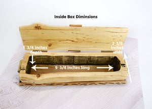Image of Handmade Ash log wood Keepsake Box with Maple bottom, Knife Box, Wooden Treasure box, Jewelry Box