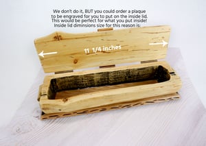 Image of Handmade Ash log wood Keepsake Box with Maple bottom, Knife Box, Wooden Treasure box, Jewelry Box