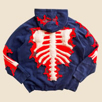 Image 5 of REWORKED CRACKY 3D PUFF BONES HOODIE SIZE L / XL