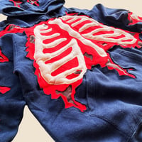 Image 4 of REWORKED CRACKY 3D PUFF BONES HOODIE SIZE L / XL