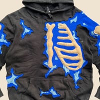 Image 4 of REWORKED CRACKY 3D PUFF SKELETON HOODIE SIZE XL