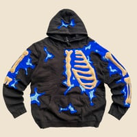 Image 1 of REWORKED CRACKY 3D PUFF SKELETON HOODIE SIZE XL