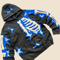 Image 3 of REWORKED CRACKY 3D PUFF SKELETON HOODIE SIZE XL