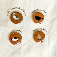 Image 4 of Pixel Backyard Bird Buttons
