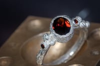 Image 4 of 'garnet bobbler' - Recycled silver, garnet and diamond ring