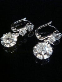 Image 2 of EDWARDIAN FRENCH 18CT LARGE OLD CUT DIAMOND 1.10ct DROP EARRINGS