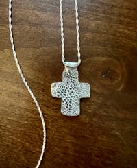 Image 2 of Silver Cross with long adjustable chain