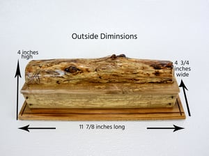 Image of Handmade Ash log wood Keepsake Box with Maple box and Walnut Bottom, Knife Box, Wooden Treasure box