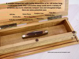Image of Handmade Ash log wood Keepsake Box with Maple box and Walnut Bottom, Knife Box, Wooden Treasure box