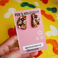 Red and gold earrings