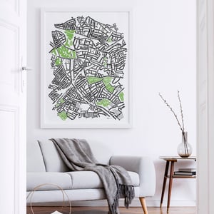 Image of Streatham & Streatham Vale Typographic Street Map