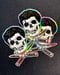 Image of Greaser Skull & Cross Knives Holographic Sticker