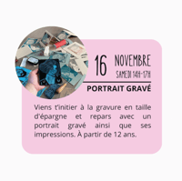 PORTRAIT GRAVÉ - 2H30 à 3H