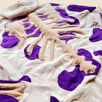 Image 6 of REWORKED PURPLE LIQUID 3D PUFF BONES HOODIE SIZE L