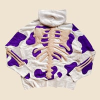 Image 7 of REWORKED PURPLE LIQUID 3D PUFF BONES HOODIE SIZE L