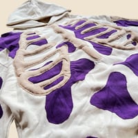 Image 3 of REWORKED PURPLE LIQUID 3D PUFF BONES HOODIE SIZE L