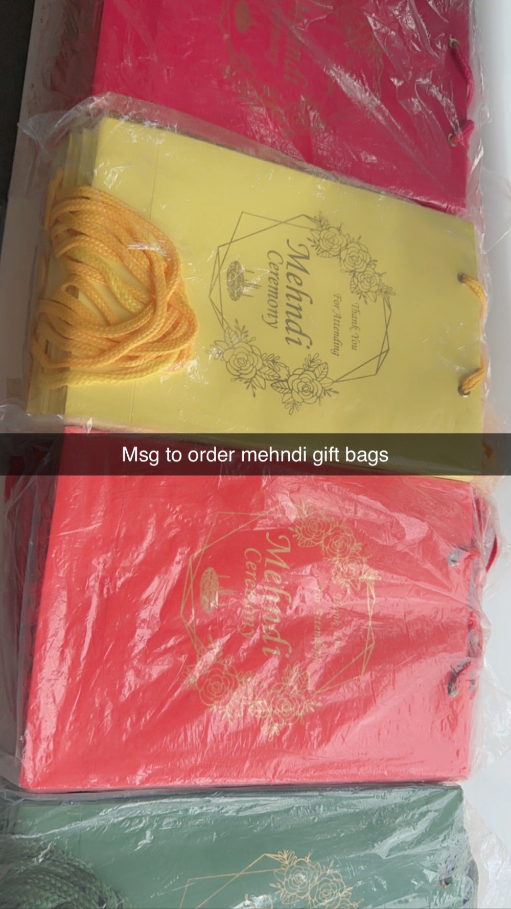 Mendi gift bags 
