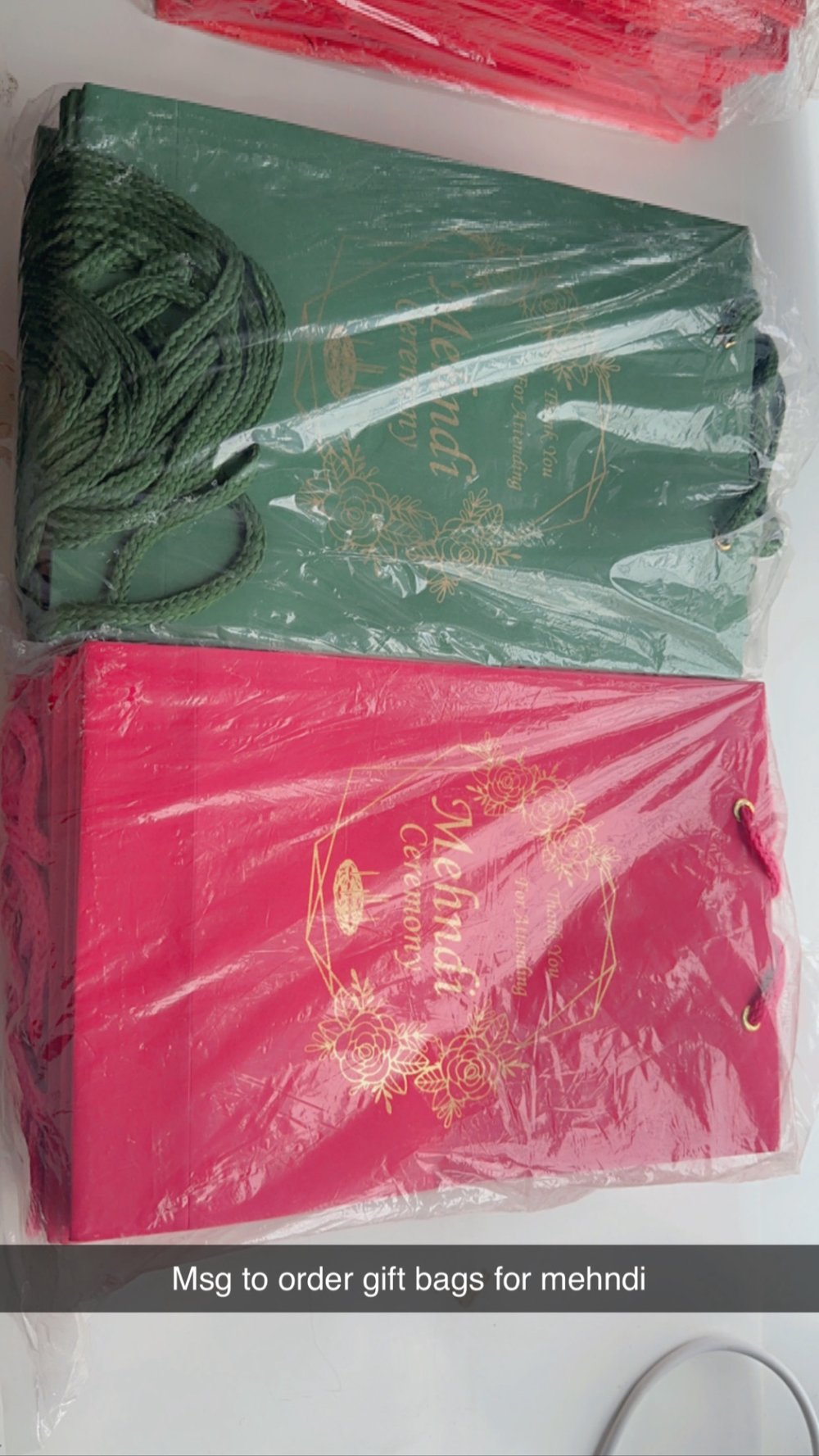 Mendi gift bags 