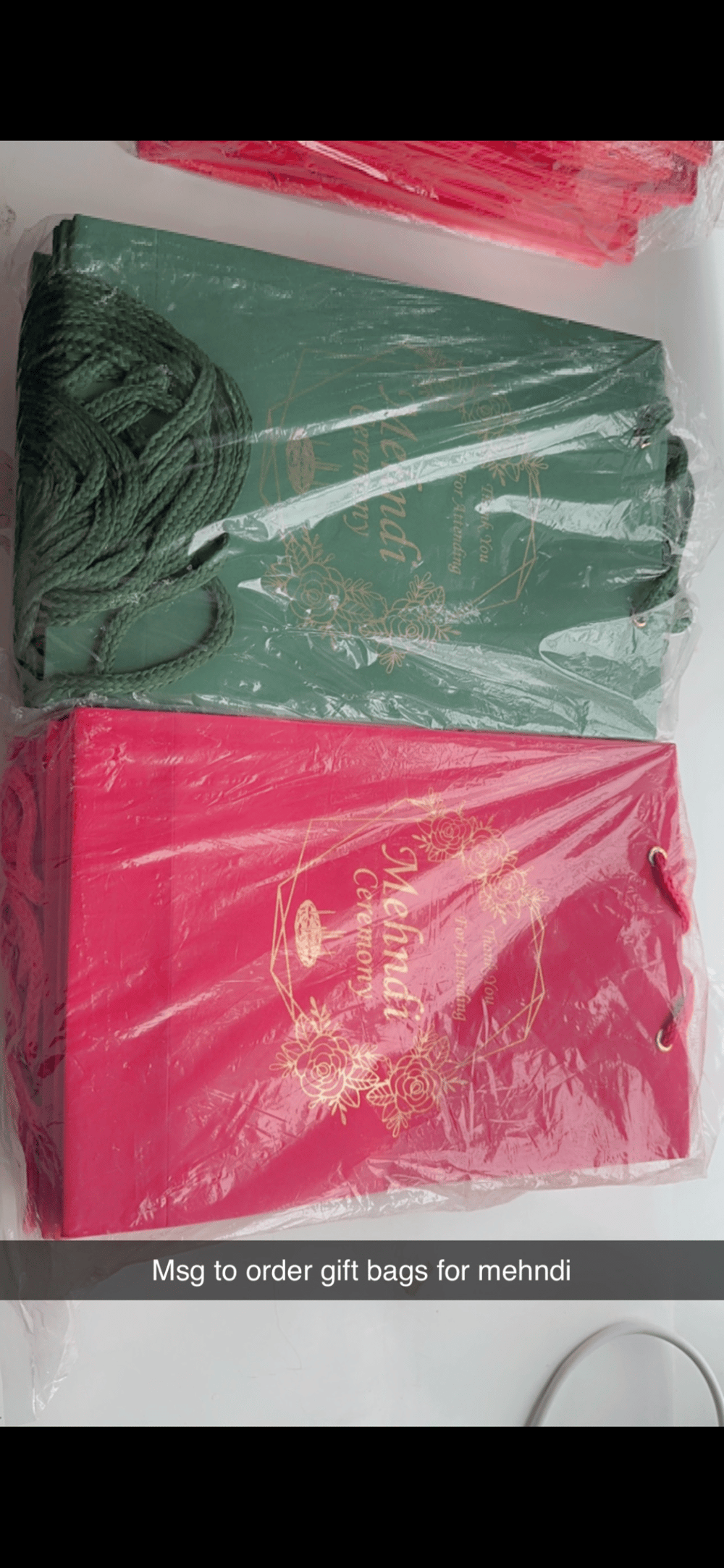 Mendi gift bags 