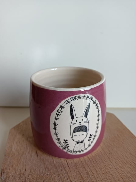 Image of Petite tasse lapin prune 