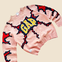 Image 2 of REWORKED GAP CRACKY SWEATSHIRT SIZE L