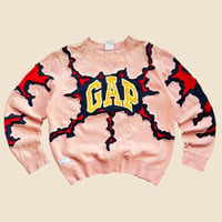 Image 1 of REWORKED GAP CRACKY SWEATSHIRT SIZE L