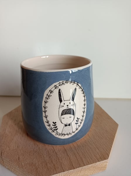 Image of Petite tasse lapin bleu 