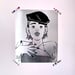 Image of Beret Girl (mirror/metallic paper)