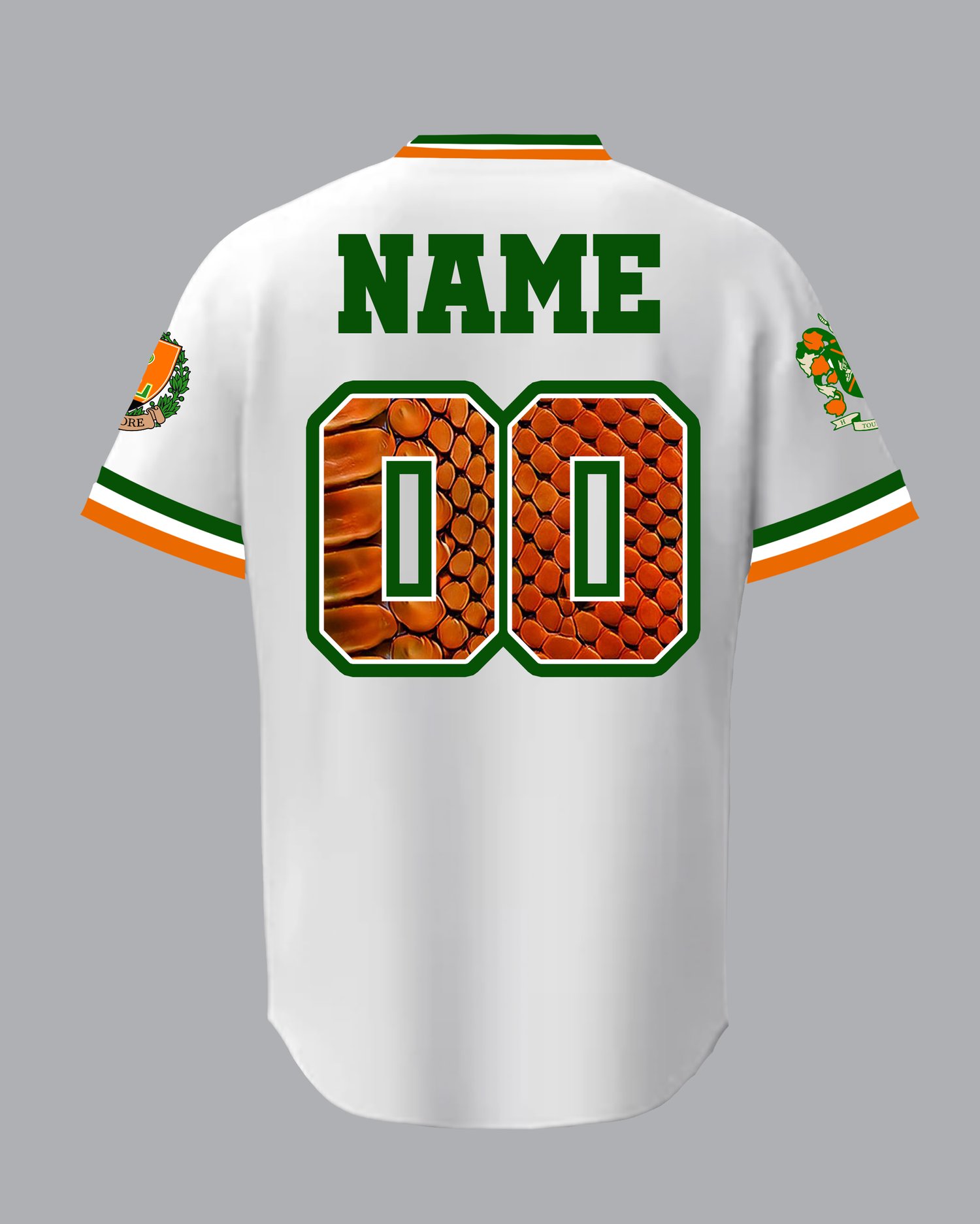 Image of LeFlore White Snake Print Pullover Jersey 24'