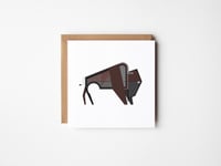 Bison Greeting Card