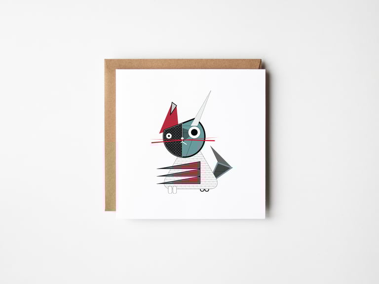 Cat Greeting Card