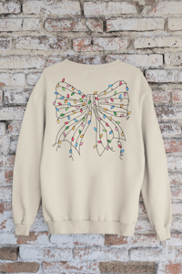 Image 2 of Christmas bow light crewneck