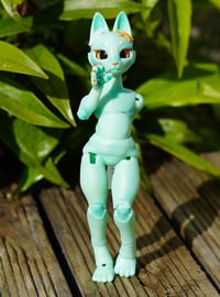 Image 3 of Shimmer Beach Cat OOAK Ball Jointed Doll Micro 1/12 [REDUCED PRICE]