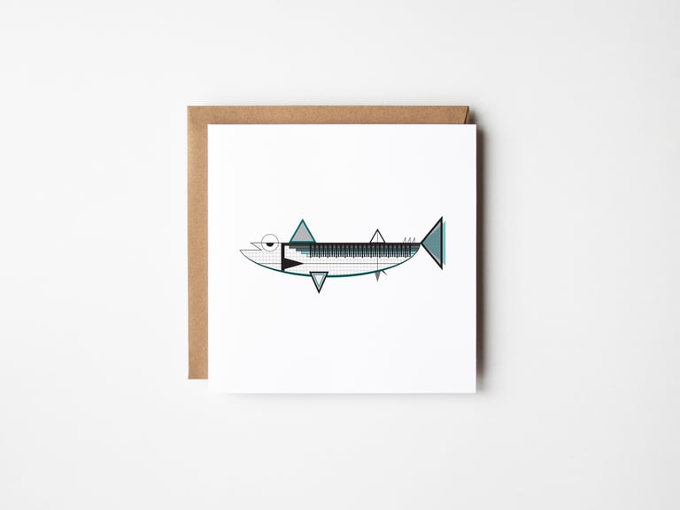 Mackerel Greeting Card