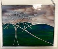 Image 2 of Night sky mountain tree panel