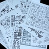 Illustrated Flatlay Coloring Cards - Edition 2