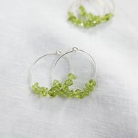 Image 1 of Goodheart Hoops Gemstone - Peridot