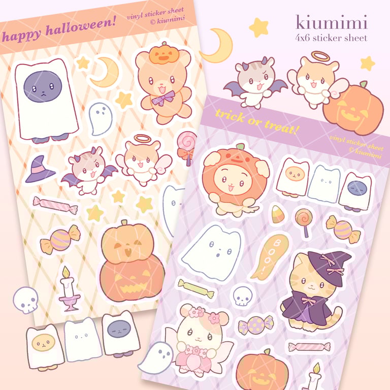 Halloween Vinyl Sticker Sheets