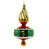Large Red and Green Glass Christmas Tree Ornament
