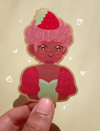 Strawberry Girl sticker