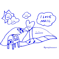 I Love Mail print