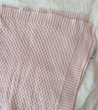 Image 1 of Snuggle Hunny Blush Pink Diamond Knit Organic Baby Blanket