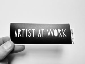 Image of "Artist at Work" Sticker