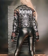 Image 15 of CUSTOM MADE BEHEMOTH FAUX LEATHER BIKER JACKET