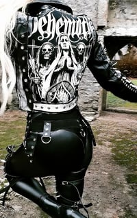 Image 2 of CUSTOM MADE BEHEMOTH FAUX LEATHER BIKER JACKET