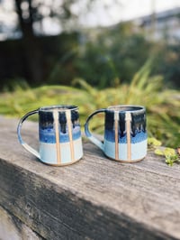 Image 1 of Double Stripe Lavender Sea Mug 