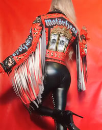 Image 18 of CUSTOM MADE MOTORHEAD FRINGE FAUX LEATHER JACKET