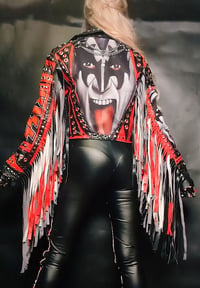 Image 17 of CUSTOM MADE KISS FRINGE FAUX LEATHER JACKET