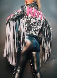 Image 14 of CUSTOM MADE KISS FRINGE FAUX LEATHER JACKET